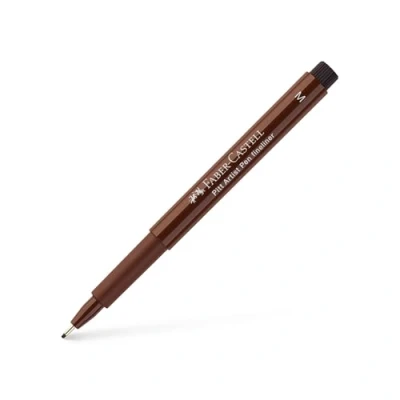 Afbeelding van Faber Castell 167375 Inktpen uit China Pitt Artist pen, lijnbreedte M, kleur 175, donkere sepia