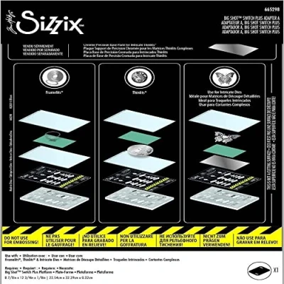 Afbeelding van Sizzix Big Shot Switch Plus Accessoires A adapter, standaard geïnspireerd door Tim Holtz, 665298, meerkleurig, één maat