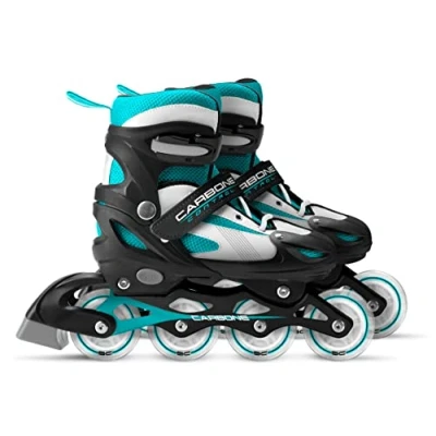 Afbeelding van Skids Control Carbone Inline Skates Semi softboot Verstelbaar Zwart Maat 34 37