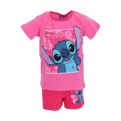 Afbeelding van Lilo &amp; Stitch Shortama Lichtroze Maat 5 jaar