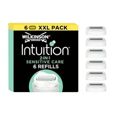 Afbeelding van Wilkinson Intuition 2 in 1 Navulmesjes Sensitive Care Valuepack 6 stuks