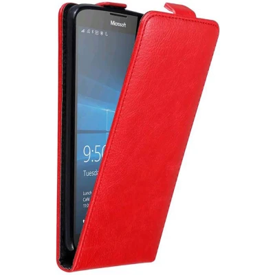 Afbeelding van Cadorabo Hoesje geschikt voor Nokia Lumia 950 XL in APPEL ROOD Beschermhoes flip design Case Cover met magnetische sluiting