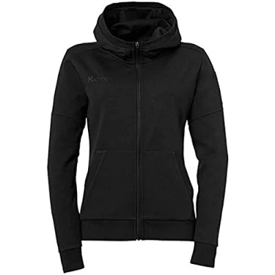 Afbeelding van Kempa Status Capuchon Jas Dames Zwart Maat 2XL