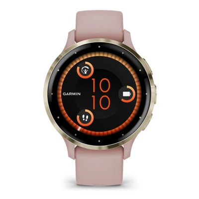 Afbeelding van Garmin Venu 3S Goud (Roze Siliconenband)