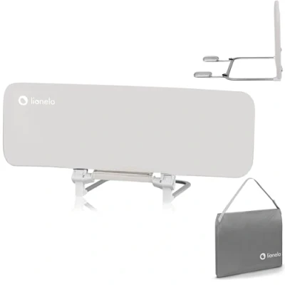 Image de Lionelo Lora Barrière de lit portable pour enfant Réglage l&#039;inclinaison jusqu&#039;à 180 Grille Protection pliable Sécurité debout contre les chutes