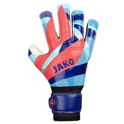 Afbeelding van JAKO River Basic RC beschermende keepershandschoenen, uniseks, marineblauw/hemelsblauw/koraal, 5