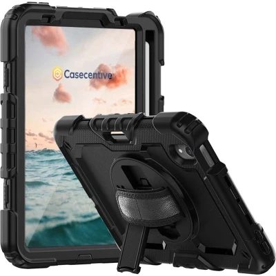 Afbeelding van Casecentive Handstrap Pro Hardcase met handvat iPad Mini 6 2021 zwart