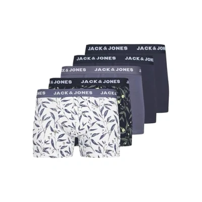 Afbeelding van Jack &amp; Jones Jacharvey Trunks 5 PACK Boxerbriefs, Heren, Maat: XXL, Nightshadow blue/night sky