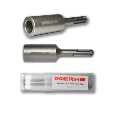 Afbeelding van WERHE® 16,5 x 25 100 cm, professionele grondpen voor het insteken van diepe geaarde stopcontact aardingscontactdoos Jack Hammer Picket Pole Driver SDS Plus