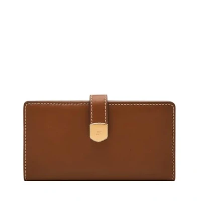 Afbeelding van Fossil Lennox Portemonnee, Dames, Maat: One Size, Medium brown
