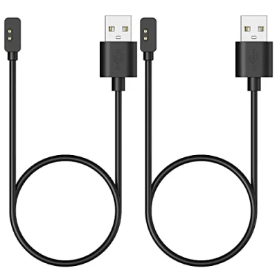 Afbeelding van MoKo 2 opladers, compatibel met Xiaomi Redmi Watch 3/Redmi Lite/Redmi Smart Band Pro/Mi 7 Pro, 1 m magnetische USB oplaadkabel, flexibele smartwatch, zwart
