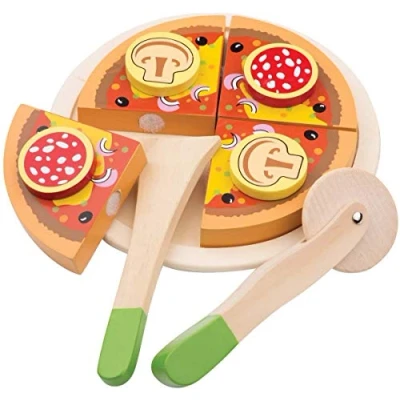 Afbeelding van New Classic Toys Pizza om te snijden Salami, 586, meerkleurig