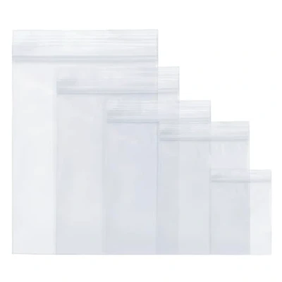 Afbeelding van Baxcdyswe 500 stuks afsluitbare transparante zakken, 5 maten, voedselzakken, plastic ritssluitingen, voor keuken, kantoor