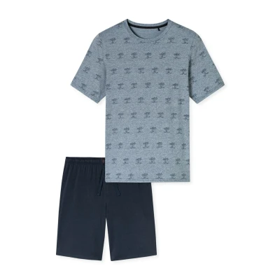 Afbeelding van Schiesser SET Pyjama, Heren, Maat: 52, Nachtblau