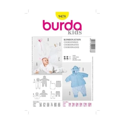 Afbeelding van Burda Naaipatroon 9478 Trappelzak, winterpak, vest en broek