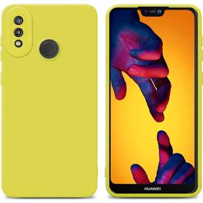 Afbeelding van Cadorabo Hoesje geschikt voor Huawei P20 LITE 2018 / NOVA 3E in Fluid GEEL Beschermhoes gemaakt van flexibel TPU silicone Cover Case