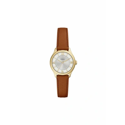 Afbeelding van Fossil Gilmore Dameshorloge, drie wijzers kwartsuurwerk, roestvrijstalen of leren armband, Romig goud