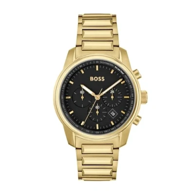 Afbeelding van HUGO BOSS heren Trace horloge HB1514006 in de kleur Goud
