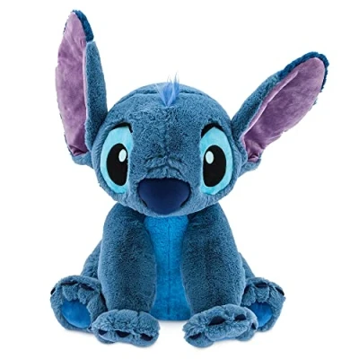Afbeelding van Disney Lilo and Stitch Officiële Knuffel Store Kleine alien met geborduurde details en zachte afwerking (maat L, 55 cm)