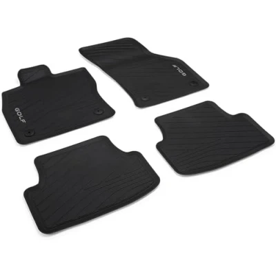 Afbeelding van Volkswagen 5H1061500A82V Set van 4 rubberen vloermatten met Golf opschrift Mild Hybrid M HEV (0K4)