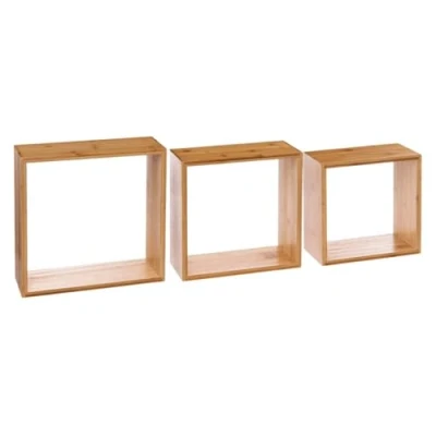 Afbeelding van 5five 3 wandplanken Fixy Cube bamboe