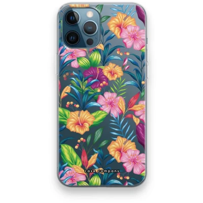 Afbeelding van Case Company® hoesje geschikt voor iPhone 12 Pro Tropisch 2 Soft Cover Telefoonhoesje Bescherming aan alle Kanten en Schermrand