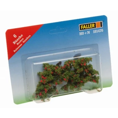 Afbeelding van Faller 6 Struiken, rood bloeiend modelbouwsets, hobbybouwspeelgoed voor kinderen, modelverf en accessoires