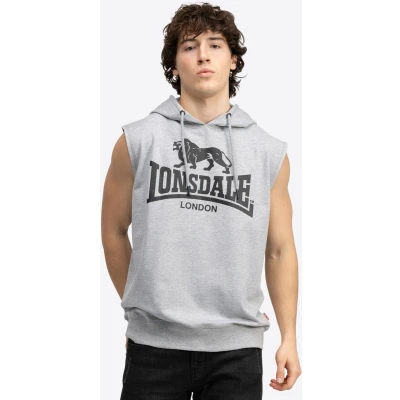 Afbeelding van Lonsdale ÄRMELLOSES MIT Kapuze Normale Passform Bignor Top, Heren, Maat: 3XL, Marl grey black