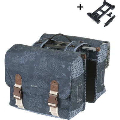 Afbeelding van Basil Bohème dubbele fietstas MIK, 35L, indigo blauw