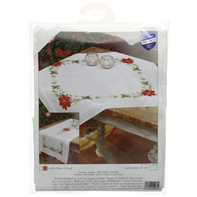 Afbeelding van Vervaco Tafelloper Kerstrozen borduren (pakket) PN 0013262