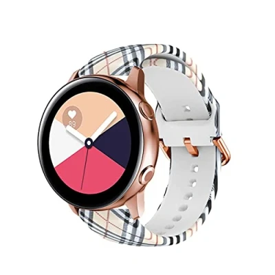 Afbeelding van Cadorabo Silicone bandje 22mm geschikt voor Samsung Galaxy Gear S3 / 2 in Print Design CARDED Vervangingsmanchet Huawei Watch GT Pro Ticwatch enz.