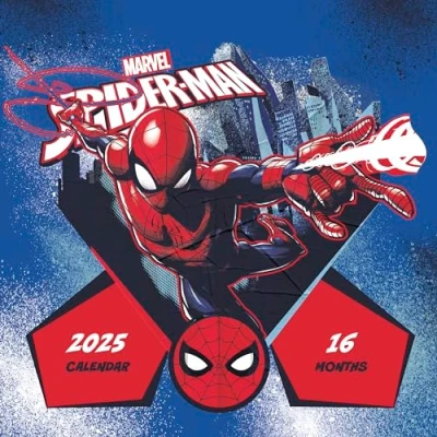 Afbeelding van Spider Man Kalender 2025 Kalenderboek meerkleurig Papier Fan merch, Film, Kerstmis, Marvel