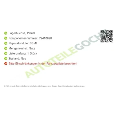 Afbeelding van KOLBENSCHMIDT 77779690 Penbus