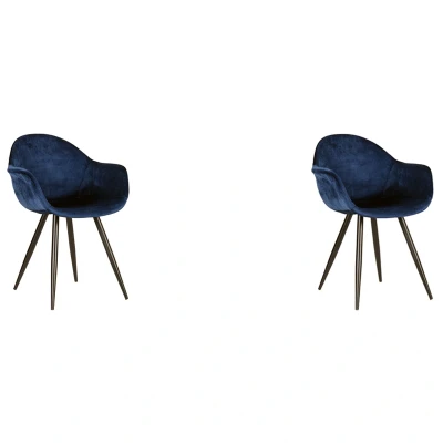 Afbeelding van Forli eetkamerstoel velvet blauw