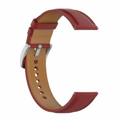 Afbeelding van Garmin Vivomove 3 / HR Luxe Sport Style Trend leren bandje Bordeaux