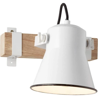 Afbeelding van Brilliant Plow 82110/05 Wandspot E27 10 W LED Wit, Hout (licht)