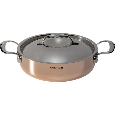 Afbeelding van de Buyer prima matera braadpan koper/rvs 24cm ind.