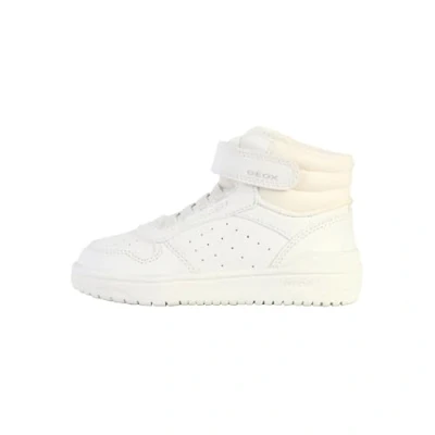 Afbeelding van Geox Washiba Unisex Sneakers hoog voor kinderen, Maat: 24, White Imitatieleer/ textiel