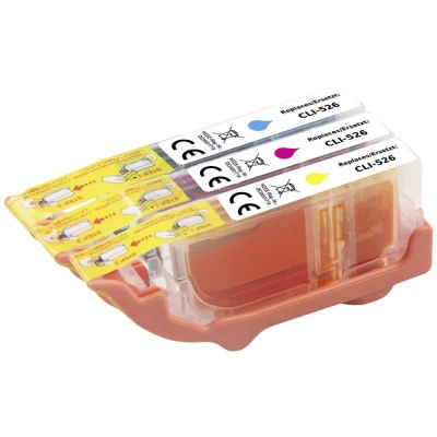 Afbeelding van Renkforce Inktcartridge vervangt Canon CLI 526C, 526M, 526Y Compatibel Combipack Cyaan, Magenta, Geel RF 5688328
