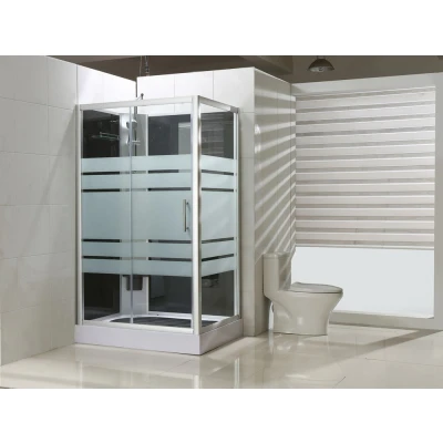 Afbeelding van Xellanz Thermo links complete douchecabine 120x90x218 alu 5mm glas