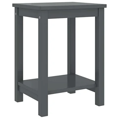 Image de vidaXL Table de chevet gris foncé 35x30x47 cm bois pin massif322214