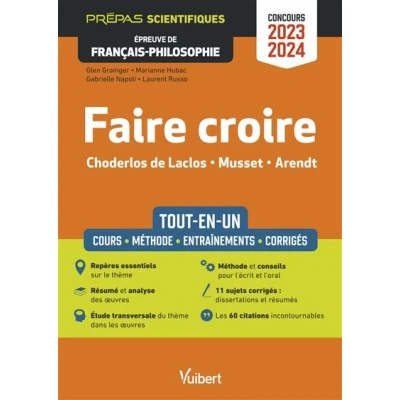 Image de Faire croire Épreuve de français philosophie Prépas scientifiques Concours 2023 2024