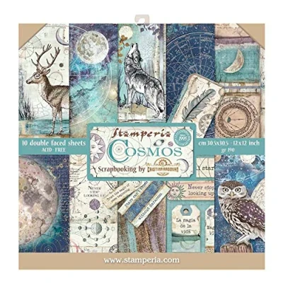 Image de Stamperia International KFT Bloc de 10 feuilles cosmos double face Multicolore 30,5 x cm