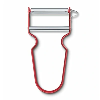 Image de Victorinox, 6.0900.1, Kitchen Utensils, Sparschäler, Extra scharfe Klinge, mit geradem Schliff, Aluminium Griff, Rot, Made in Switzerland,