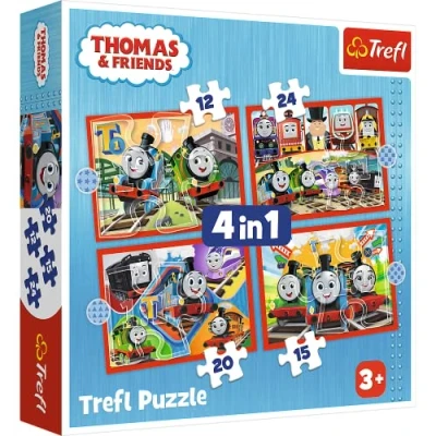Afbeelding van Trefl 4in1 (12, 15, 20, 24) Amazing Thomas / and Friends