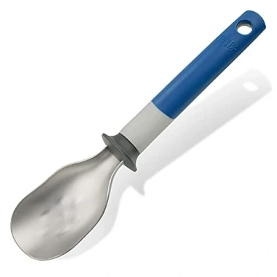 Afbeelding van Tasty IJsschep van roestvrij staal en aluminium met antislip rubberen handgreep, ijsschep, keukenbenodigdheden, afmetingen: 23,5 x 5 cm, kleur: blauw