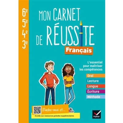 Image de Mon carnet de réussite Français collège 6e 5e 4e 3e Ed. 2021 Cahier élève