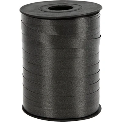 Afbeelding van Creotime Cadeaulint Glanzend 250 M X 10 Mm Zwart