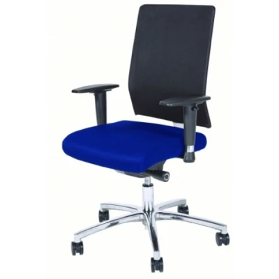 Afbeelding van Bureaustoel serie 045 zitting Blauw rug Zwart