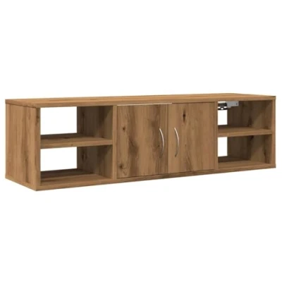 Afbeelding van vidaXL Wandkast 102x30x29 cm bewerkt hout artisanaal eikenkleurig